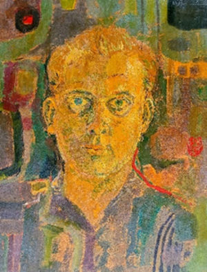 Selbstbildnis von Erich Kraus, 1964, Öl auf Hartfaserplatte